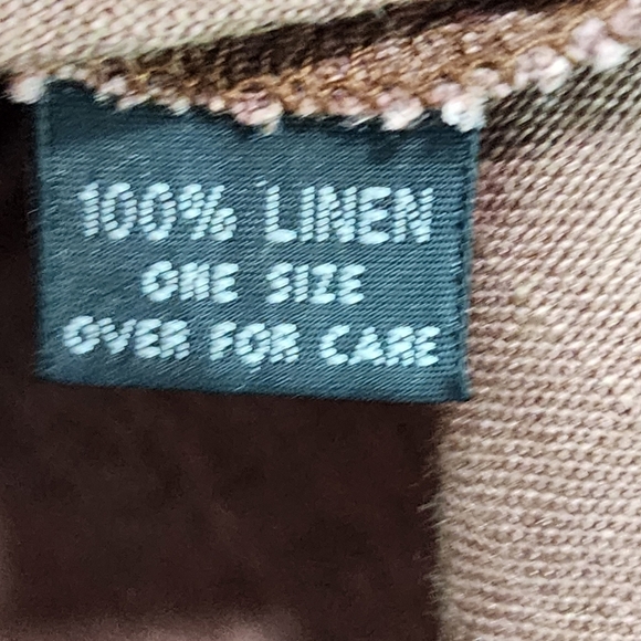 Krista Larson Women's Vintage 100% Linen Peplum Button Front Top - OS - Picture 7 of 7